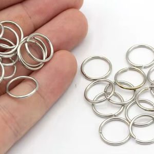 Anneaux ouverts ronds 22 GA en argent sterling 925, accessoires et composants pour la fabrication de bijoux - Product Image 1
