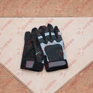 Dernière tendance Rouge & Noir Combo Gants de frappeur de baseball à manchette courte Gants de frappeur en cuir de qualité supérieure personnalisés - Product Image 4