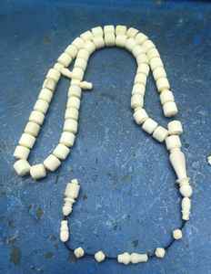 Nuevo Tasbih de Resina de Color Blanco, 33 Cuentas, Turquesa, Rosario de Oración, Piedra, Rosario Musulmán, Contador de Tasbeeh, Joyería - Product Image 1