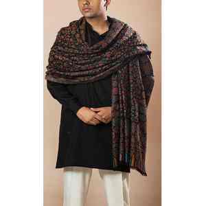 Chal Kani Pashmina Tejido a Mano, Diseño Tradicional Cachemirí, Lujoso, Suave y Cálido, Envoltura Premium de Invierno para Hombre, Elegante - Product Image 1