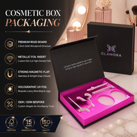 Boîtes d'emballage en carton personnalisées avec logo imprimé pour cosmétiques et maquillage, boîte cadeau magnétique avec EVA, boîtes cadeau magnétiques