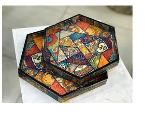 Vintage Wood Ottoman Serving Tray <b>Decorative</b> Wooden Tray-Minimum Order 20pcs - Product Image 2