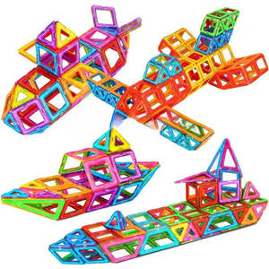 Children's Building <b>Blocks</b> Toy Magnetic Jouets Magntiques for Kids EN71 Certified <b>Plastic</b> Material - Product Image 3