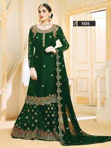 Diseñador exclusivo pesado Georgette Salwar Kameez Dupatta con bordado de secuencia trabajo elegante última tendencia para adultos - Product Image 5