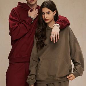 Haute qualité surdimensionné personnalisé bouffée impression 500 gsm 100% coton blanc poids lourd unisexe pantalons de survêtement et sweat à capuche ensemble - Product Image 2