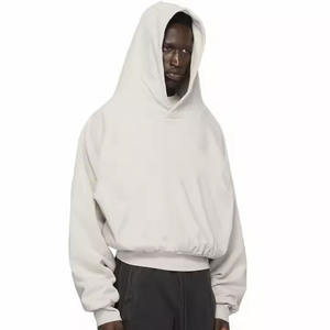 เสื้อฮู้ดสำหรับผู้ชายเสื้อแบบสวมหัวผ้าฝ้าย100% เรียบสองชั้นหนา500 GSM - Product Image 6