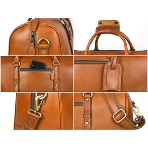 Sac de voyage en cuir personnalisé de haute qualité, fermeture éclair, grande capacité, design élégant - Prix raisonnable, best-seller du fabricant - Product Image 4