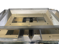 Boîtier de commande électrique industriel ventilé en acier inoxydable sur mesure, découpe laser CNC, cadre de boîtier en tôle