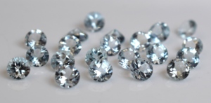 Aigue-marine naturelle de 5mm ronde à facettes-Aigue-marine en vrac de qualité supérieure - Product Image 4