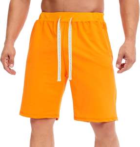 Shorts d'entraînement en plein air pour hommes à la mode élégant coupe décontractée été Shorts de course à séchage rapide poches latérales motif solide Anti-rides - Product Image 1