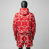 Conjunto de Verano Corto Estampado Personalizado Estilo Urbano 100% Algodón Transpirable Tallas Grandes Térmico Hip Hop Liso Teñido Conjuntos de Alta Calidad