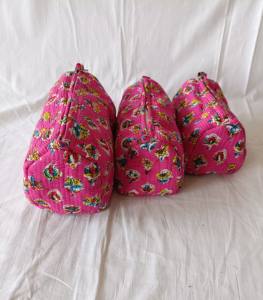 <b>Toiletry</b> Pouches <b>for</b> <b>Women</b> With Zipper in 3 Pcs Handmade Block Printed <b>Toiletry</b> Pouch Makeup Accessory Cosmetic Organizer - Product Image 2