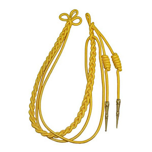 Cordón de hombro de tres colores uniforme ceremonial con punta dorada Cordón de Aiguillette de hombro de alta calidad - Product Image 5