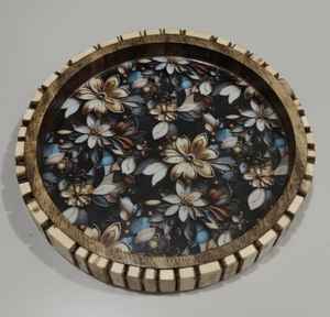 Bandejas Artesanales Elegantes y Decorativas para Servir, Exhibir y Almacenar en la Mesa del Hogar, Provenientes de la India - Product Image 2