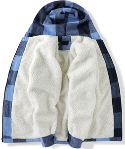 เสื้อผ้ามีฮู้ดสำหรับผู้ชายผ้าคอตตอน55% แบบรูดซิปสำหรับฤดูหนาวผ้าโพลีเอสเตอร์45% - Product Image 3