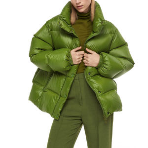 Winter Puffer Shiny <b>Bubble</b> Jackets Custom logo Glossy <b>Bubble</b> <b>Coats</b> for Men - Product Image 3