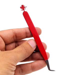 Pince à cils professionnelle de qualité supérieure en acier inoxydable, légère, ergonomique, anti-magnétique, outil à cils personnalisé, longueur 10 mm - Product Image 2