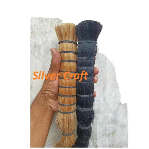 Premium Quality Natural Buffalo tail hair/Buffalo and Cow tail hair/real animal tail hairs by Silver Craft