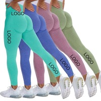 Leggings de yoga décontractés personnalisés pour femmes, taille haute, 100 % coton respirant, couleur unie, vêtements de sport et de fitness, couleurs et tailles personnalisées pour adultes