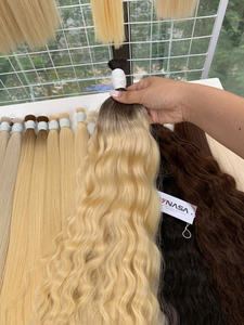NASA HAIR VIETNAM 2025 Venta caliente 100% Extensiones de cabello humano Remy vietnamita Máquina de color de onda rubia natural Trama doble rápido - Product Image 6