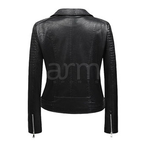 High Quality <b>Leather</b> <b>Jacket</b> Customized Logo <b>Leather</b> <b>Jacket</b> Fashion Clothing <b>Leather</b> <b>Jacket</b> For Women - Product Image 3