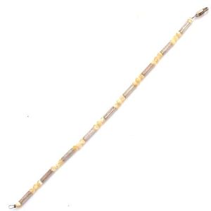 925 Sterling Silver Adjustable Bangle <b>Bracelet</b> with <b>White</b> Round Stone Perfect Gift for Women - Product Image 2