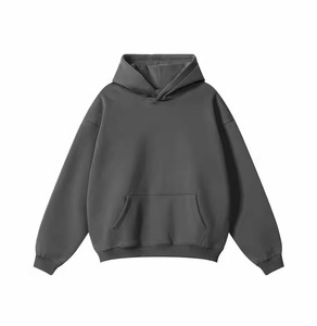 Nouveaux sweats à capuche surdimensionnés épais en coton de haute qualité sans ficelle unisexe avec logo personnalisé grande taille pour hommes - Product Image 3
