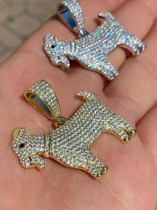 925 argent sterling Moissanite chèvre pendentif commande personnalisée faisant pour les femmes bijoux de mode - Product Image 3