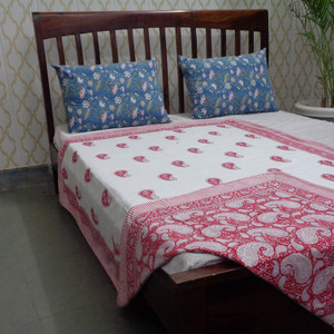 Newest Trending <b>Blankets</b> Indian Traditional Hand Block Printed Soft Cotton Voile Twin Size Dohar for Bulk Supply - Product Image 5