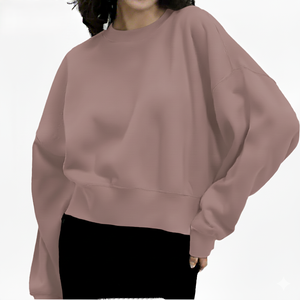 Pull-over ample et confortable en polaire douce et respirante pour femme, style streetwear, idéal pour l'hiver - Product Image 4