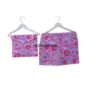 Pyjamas courts pour femmes les plus vendus, vêtements de maison, 100% coton, élégants, doux, imprimés numériques, imprimés floraux, ensemble de shorts de nuit - Product Image 3