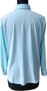 Blusa donna donna donna donna 31 camicia in poliestere manica lunga ricamata made in Italy abbigliamento dalla tradizione italiana - Product Image 3