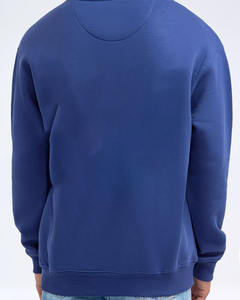 Sudadera con Capucha Azul Sólida para Hombre, Hecha de Tela de Algodón Suave con Mangas Largas y Bolsillo Tipo Canguro para un Estilo Casual y Cómodo - Product Image 4