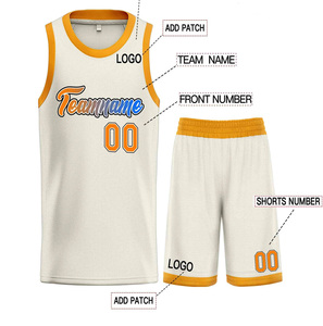 Ensemble maillot et short de basket-ball imprimés personnalisés uniforme d'équipe respirant avec options de taille plus nom personnalisé personnalisé - Product Image 2