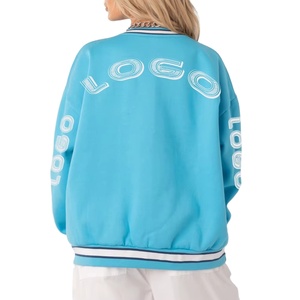 Calidad Premium Unisex 100% algodón grueso GSM sudadera de gran tamaño bordado cuello redondo en blanco hombres sudadera cómoda - Product Image 5