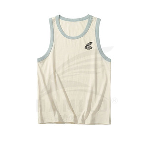 Débardeurs sans manches personnalisés en gros, haute qualité, grande taille, design en maille, haut en coton respirant décontracté, imprimé - Product Image 3