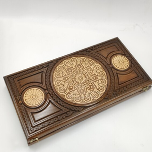 Mosaïque antique fait à la main jeu de backgammon pour famille jeu amusant backgammon cadeau de Noël pour enfants jeu de famille en gros - Product Image 3