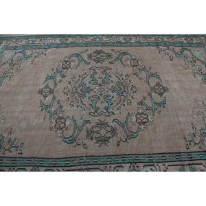 Tapis turc 5,4 x 8,1 pieds, tapis en laine vintage brun ombré - Product Image 5