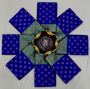 ผ้าแจ็คการ์ด pallu สวยดีไซเนอร์ล่าสุดใช้ได้ทั่วส่าหรี - Product Image 5