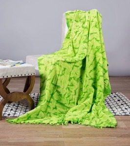 Manta de algodón para sofá, manta de lujo con estampado verde para decoración del hogar, venta al por mayor, para decoración de sala de estar - Product Image 6