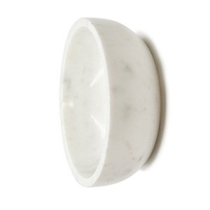 Indian <b>Dinnerware</b> Bowl for Homes and Hotels This Elegant Round White Marble Bowl is Available in Bulk at a Reasonable Price - Product Image 2