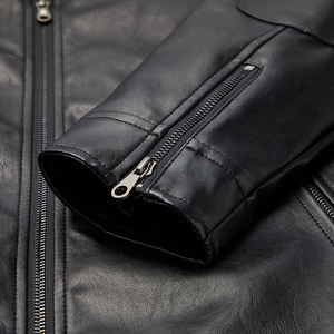 Chaqueta de cuero para hombre, edición limitada, chaqueta de cuero genuino, talla estadounidense, cuero de cordero, bordado de diamantes, la mejor moda de alta calidad - Product Image 4