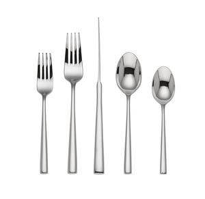 Juego de vajilla de acero inoxidable plateado pulido con espejo de lujo resistente, 3 uds., tenedores modernos, cucharas, cuchillos para fiestas de uso diario - Product Image 1