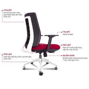 Fermino 01 HOGVP100 Premium Mesh Office <b>Chair</b> Ergonomic Swivel Base Adjustable Height for Bedroom Workshop Hospital Use - Product Image 6