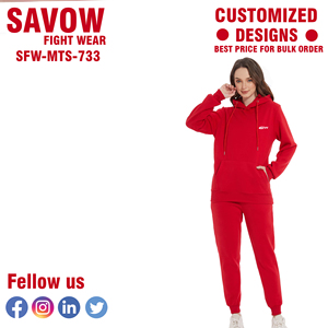 Vente en gros de vêtements de sport deux-pièces personnalisés à séchage rapide survêtements en polyester de haute qualité pour hommes femmes décontracté solide entraînement de jogging - Product Image 5