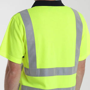 Meilleur fournisseur de vêtements de travail de sécurité réfléchissants à haute visibilité, polo pour homme, polo à séchage rapide, couleur unie - Product Image 5