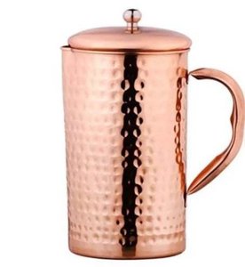 Jarra de agua martillada de cobre puro de excelente calidad, artículos de utilidad de cocina, vajilla de uso multiusos, jarra de agua - Product Image 2