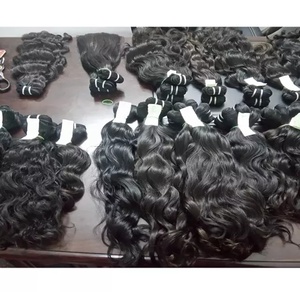 100% Vierge Brésilien Indien Raw Temple Remy 8-30 Pouces Lâche Naturel Vague Profonde HD Perruques Cheveux En Vrac Bundle Extension Naturel - Product Image 2