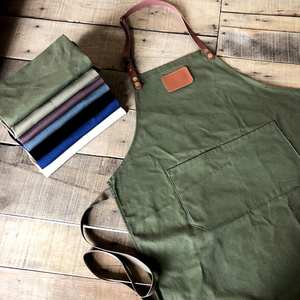 Tablier de coiffeur-Tablier de salon pour coiffeur-2 poches et longues cravates - Product Image 5