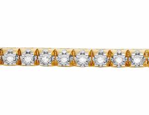 Bracelet élégant en or 10 carats avec diamants cultivés en laboratoire et design tennis à double rangée, parfait pour les fêtes et les cadeaux - Product Image 3